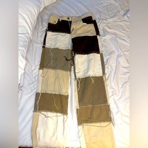 Shein patchwork pants